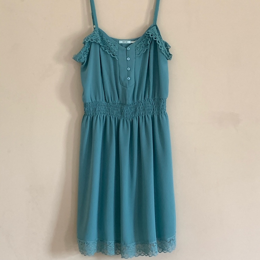 Turquoise Lace Detail Dress